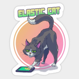 ELASTIC CAT Sticker